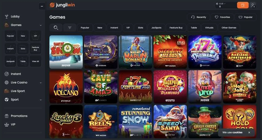 Entdecke die vollständige Slot-Sammlung bei JungliWin Casino